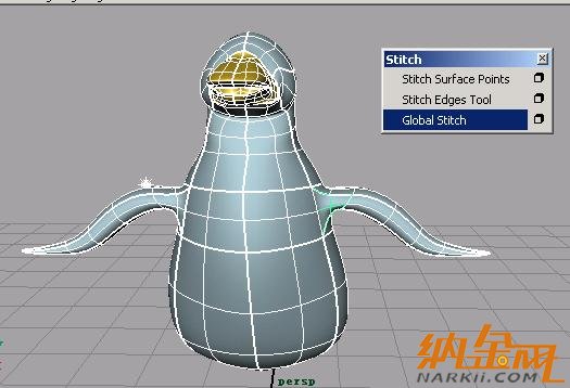 maya建模教程:Maya企鵝nurbs無縫建模