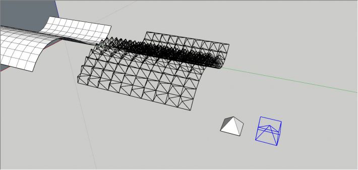 sketchup建模教程:曲面桁架建模教程