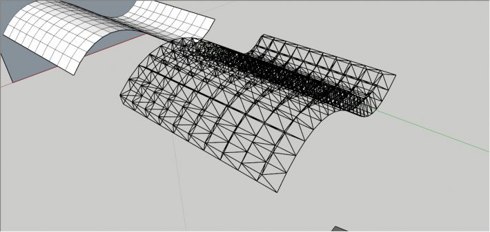 sketchup建模教程:曲面桁架建模教程