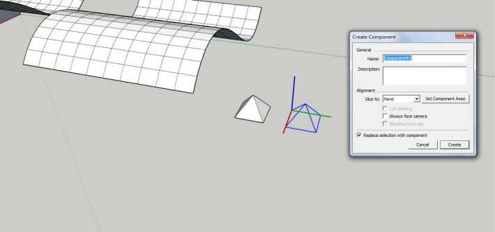 sketchup建模教程:曲面桁架建模教程