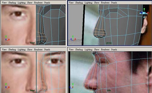 maya教程:人物頭部polygon建模練習(02)