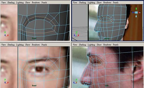 maya教程:人物頭部polygon建模練習(02)