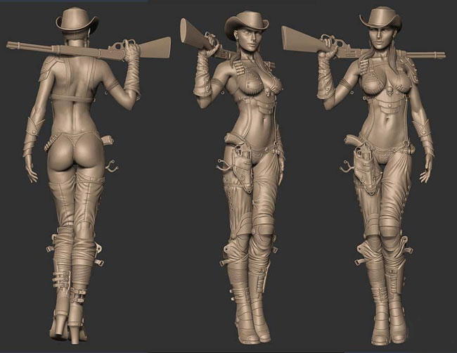 zbrush雕刻牛仔女孩教程 納金網(wǎng)