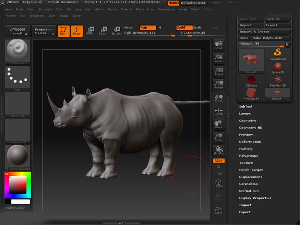 ZBrush三維模式和噴涂模式介紹 納金網(wǎng)