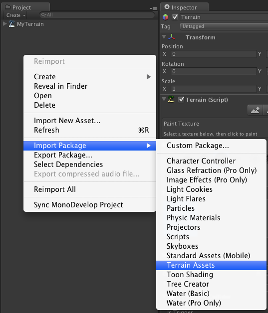 unity3D構(gòu)建游戲世界基本地形